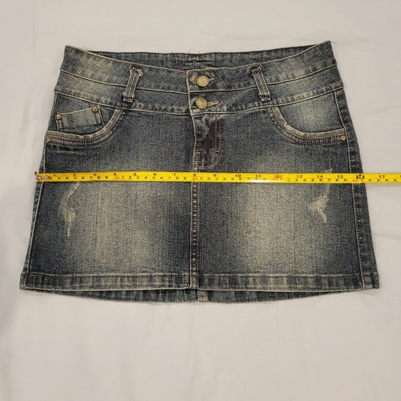 Women's Denim Mini Skirt Casual Blue Jean Skirts Stretch Size 30 - Picture 4 of 10